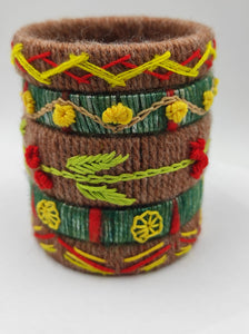 MAYA Multicoloured A2 Fashion Hand-Embroidered Bangle Set