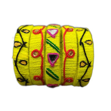 Load image into Gallery viewer, Artisanal Splendor: Hand-Embroidered Bangle Set