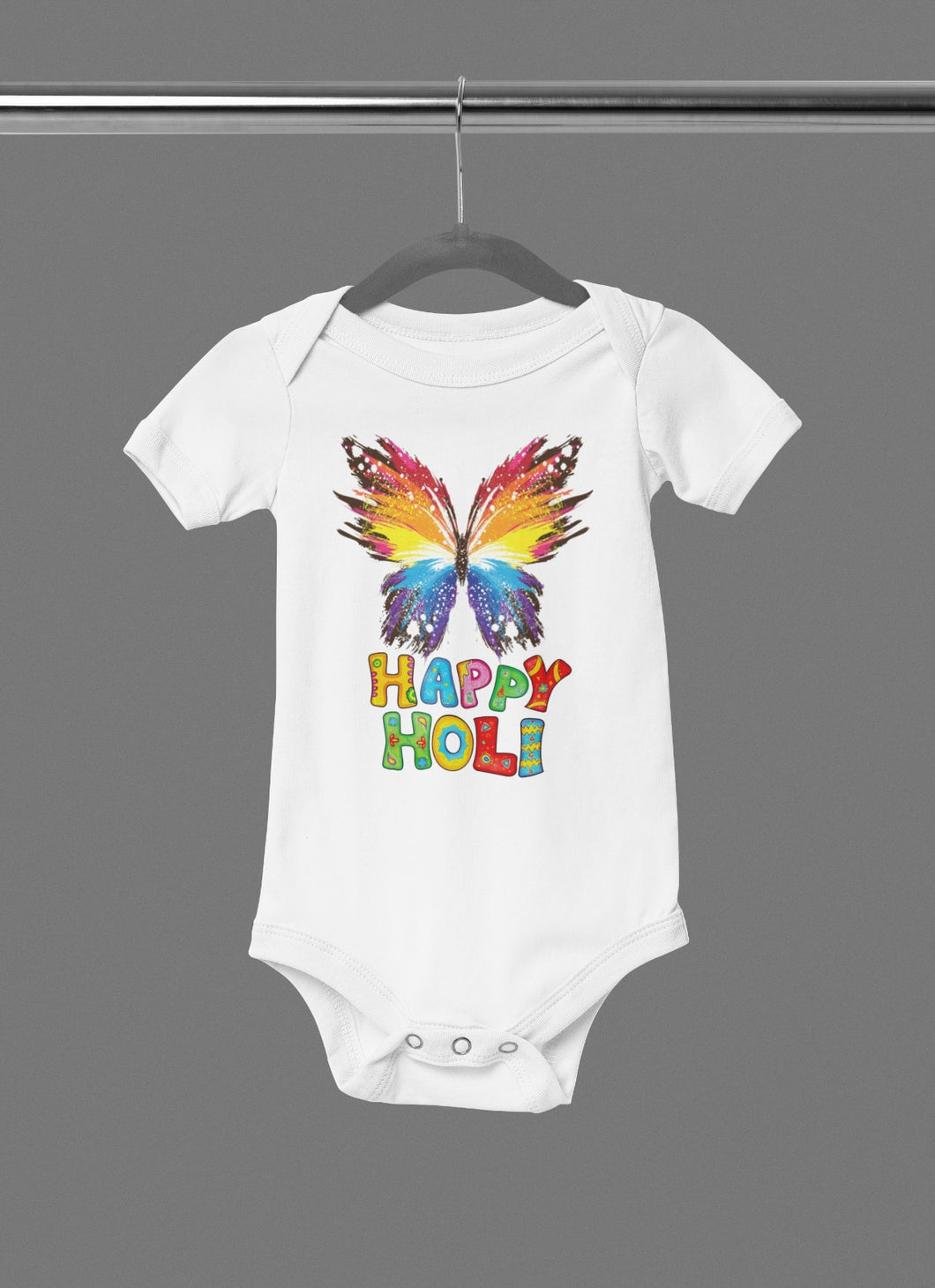 A2 Fashion- 'HAPPY HOLI' Romper For Babies/Newborn