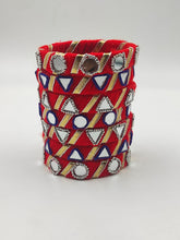 Load image into Gallery viewer, Scarlet Splendor:A2 Fashion Red Handcrafted Mirror Work Bangles