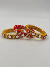 Load image into Gallery viewer, Artisanal Aura:A2 Fashion Red Yellow Handcrafted Bangles