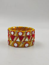 Load image into Gallery viewer, Artisanal Aura:A2 Fashion Red Yellow Handcrafted Bangles