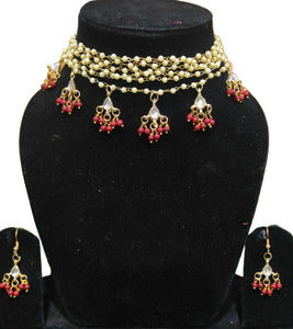 A2 Fashion Classy Kundan Choker With Earrings  Set