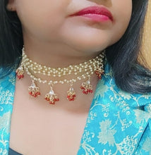 Load image into Gallery viewer, A2 Fashion Classy Kundan Choker With Earrings  Set