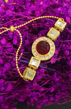 Load image into Gallery viewer, A2 Fashion Red Kundan Bracelet