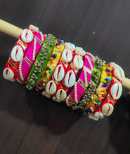 Load image into Gallery viewer, Handmade Elegance: A2 Fashion Handcrafted Thread Bangles – A Tapestry of Tradition and Style