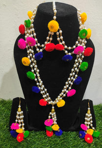 A2 Fashion Navratri Collection Pompom Jwellery Set