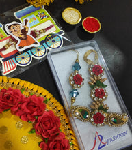 Load image into Gallery viewer, A2 Fashion Designer Rakhi Combo(1 Bhai Rakhi, 1Bhabhi Rakhi, And 1 Kid&#39;s Rakhi)