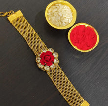 Load image into Gallery viewer, A2 Fashion Gold Plated Stone Bracelet Rakhi