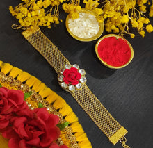 Load image into Gallery viewer, A2 Fashion Gold Plated Stone Bracelet Rakhi