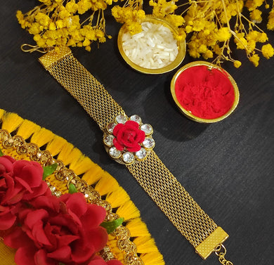 A2 Fashion Gold Plated Stone Bracelet Rakhi