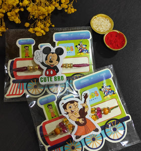 Adorable Chota Bheem,Mickey Mouse Kids Rakhi (Pack Of Two)