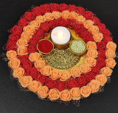 A2 Fashion Decorative Floral Roli Tilak Plate