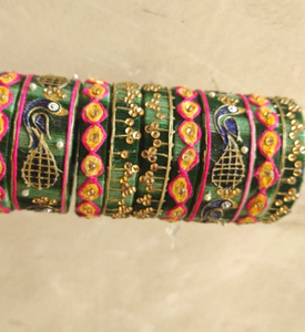 A2 Fashion Bridal/Party Wear Handcrafted Bangles Set