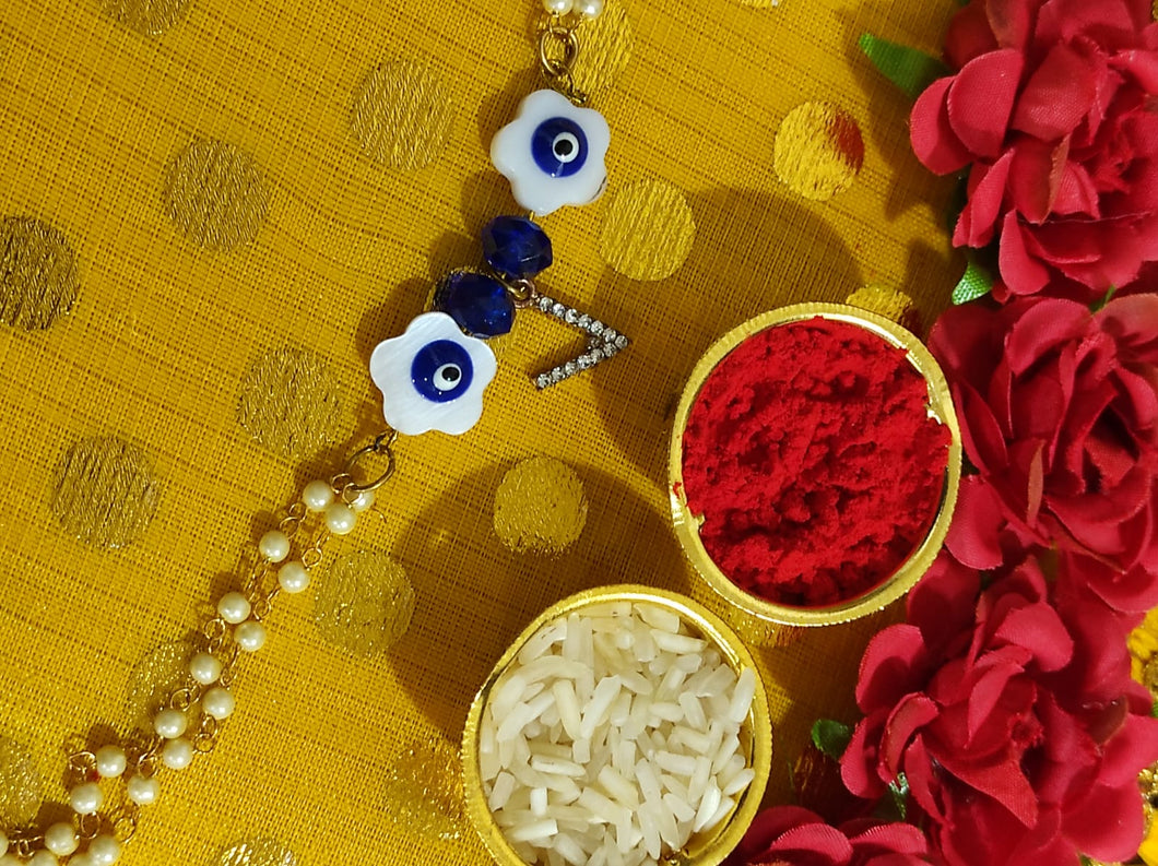 A2 Fashion Name Personalized Evil Eye Rakhi 