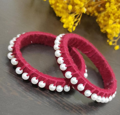 A2 Fashion Handcrafted Pearl Bangles(set of 2)