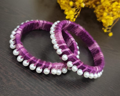 A2 Fashion Handcrafted Pearl Bangles(set of 2)