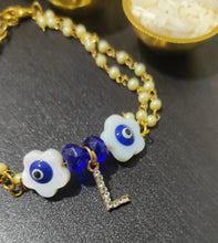 Load image into Gallery viewer, A2 Fashion Name Personalized Evil Eye Bracelet Rakhi &quot;Letter L&quot;