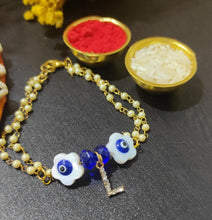 Load image into Gallery viewer, A2 Fashion Name Personalized Evil Eye Bracelet Rakhi &quot;Letter L&quot;