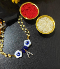 Load image into Gallery viewer, A2 Fashion Name Personalized Evil Eye Bracelet Rakhi &quot;Letter A&quot;