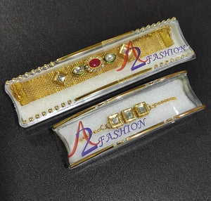 A2 Fashion Premium Kundan Couple Rakhi