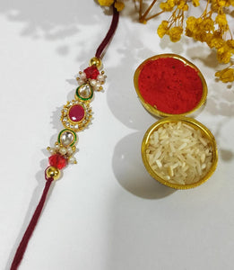 A2 Fashion Premium Kundan Couple Rakhi