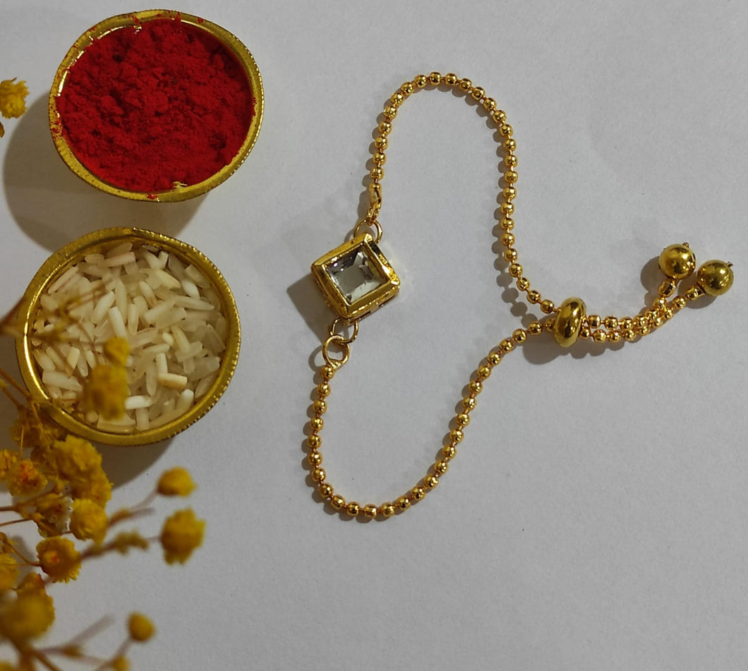 A2 Fashion Premium Kundan  Rakhi