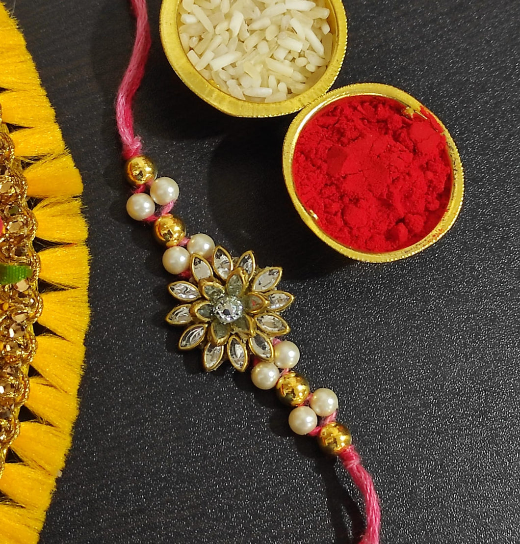 A2 Fashion Fancy Stone Work Rakhi For Brother