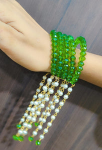 A2 Fashion Green Beaded Bracelet For Girls