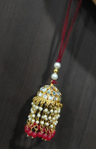 A2 Fashion Premium Kundan Rakhi And Lumba Set