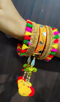 A2 fashion Multi Colour handcrafted Bangles Set