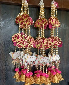 A2 Fashion Handmade Wall Hanging For Home/Diwali/Pooja Room Decoration (Set Of 2 Strings)