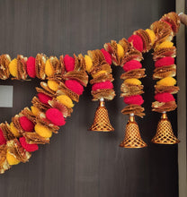 Load image into Gallery viewer, A2 Fashion Multicolour Pompom and Gota Designer Toran For Main Door/Pooja Room