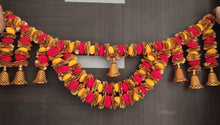 Load image into Gallery viewer, A2 Fashion Multicolour Pompom and Gota Designer Toran For Main Door/Pooja Room