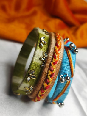 A2 Fashion Designer Handmade Bangles(Set Of 3)