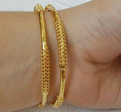 Gold Plated Brass Bangles (Set Of 2)