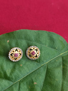 A2 Fashion Gold Plated Stud Earrings