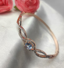 Load image into Gallery viewer, A2 Fashion Rose Gold Plated American Diamond Bracelet