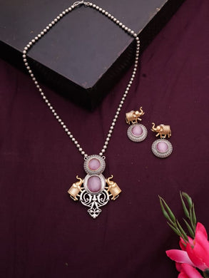 A2 Fashion Silver Plated Brass necklace And Earring set