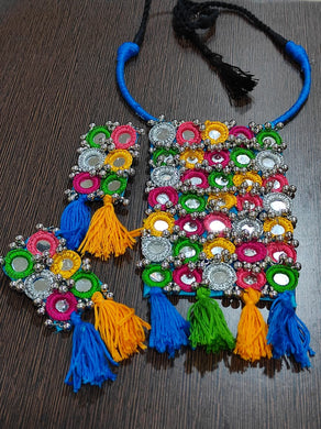 A2 Fashion Boho Banjara Mirror work Navratri Jewellery/Garba Jewellery Set