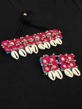 Load image into Gallery viewer, A2 Fashion Mirror Work Handmade Boho Choker Earring Set
