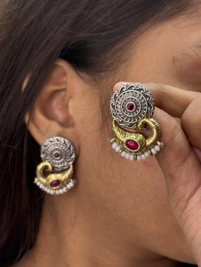 A2 Fashion Trending Brass Dual Plated Earring For Women And Girls