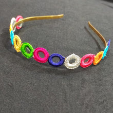 Load image into Gallery viewer, A2 Fashion Multicolour Mirror Work HairBand For Girls