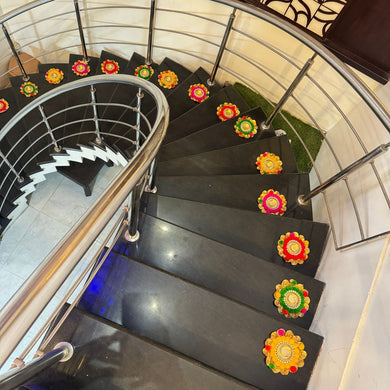 A2 Fashion Handmade Rangoli Mats (Pack Of 10 ) For Diwali Decoration