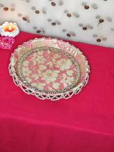 Load image into Gallery viewer, A2 Fashion Decorative Handcrafted Stainless Steel Pink Karwachauth Pooja Thali Set With Cover