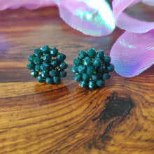 Load image into Gallery viewer, Green Onyx Beads Multi-Layer Necklace Set with Stud Earrings | Statement Beaded Necklace | Party &amp; Wedding Jewellery