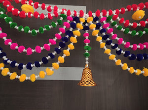 A2 Fashion Multicolour Pompom Toran/Bandhanwars