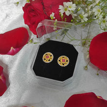 Load image into Gallery viewer, Gold plated CZ stone earring