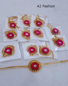 Exclusive Handmade Mirror Work Rakhi ( Set of 12)