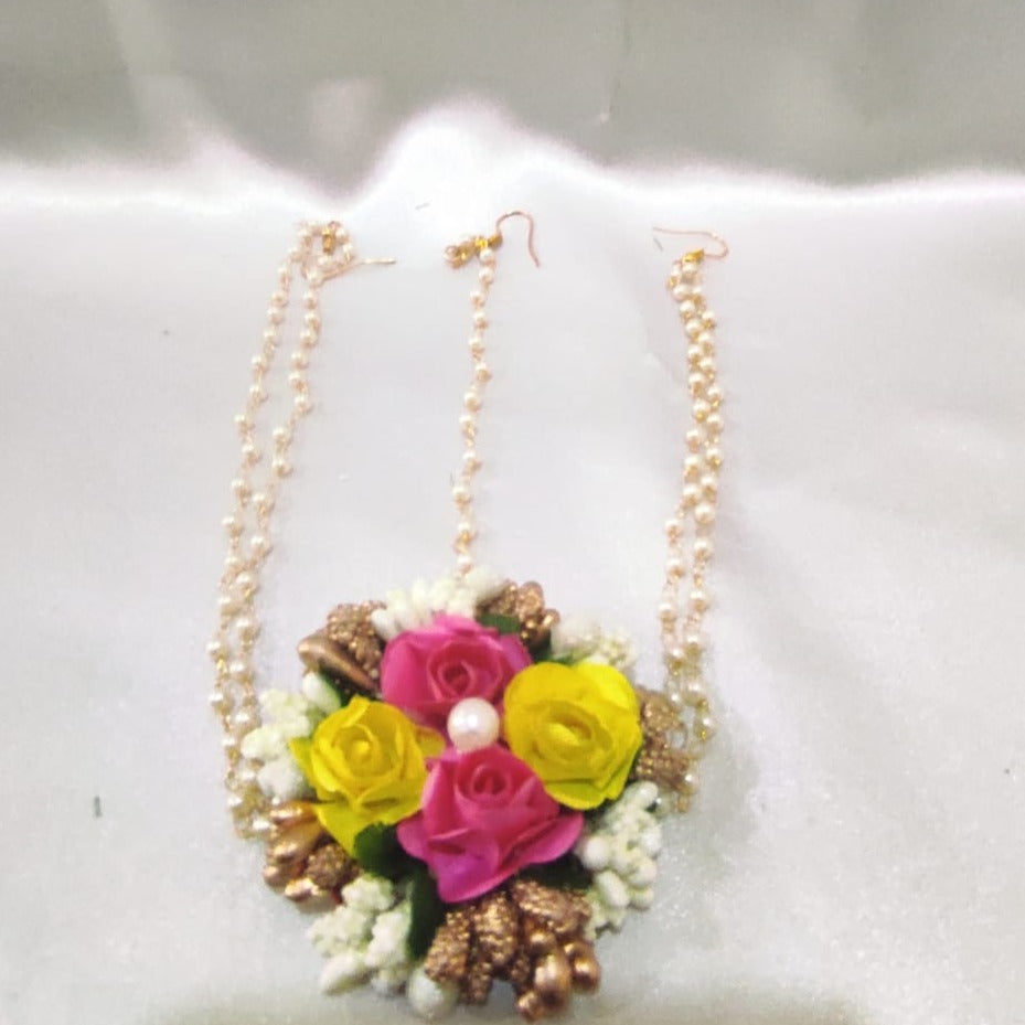 Fabric flower necklace, boho fabric necklace, textile necklace fabric, boho  necklace, rope necklace handmade jewery, necklace vintage